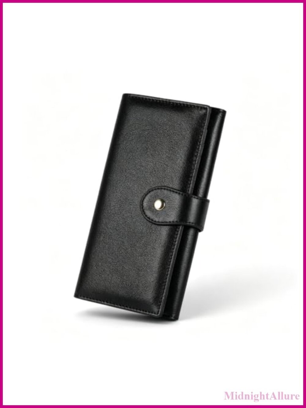 Genuine Leather RFID Blocking Wallet for Women Large Capacity Phone Pocket